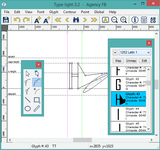 Type light- interface