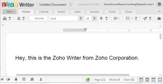 Zoho Writer