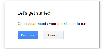 click continue button to give permission