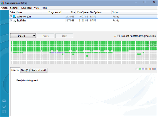 disk defrag