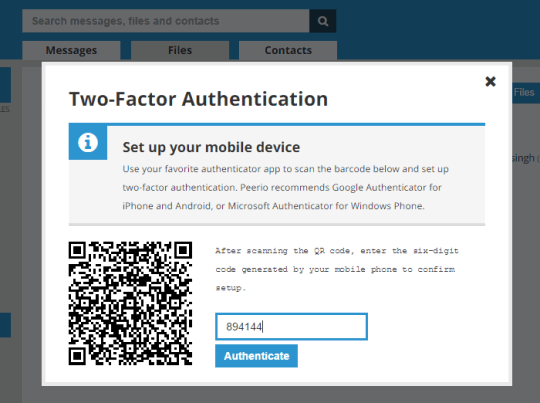 enable two factor authentication