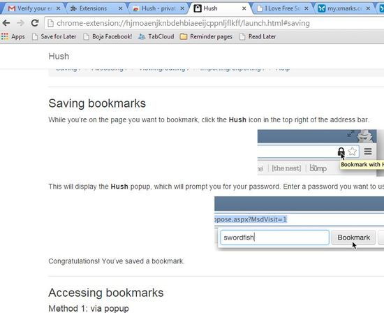 password protected bookmark extensions chrome 3