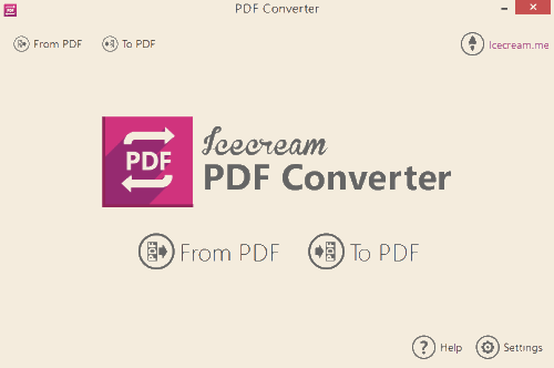Icecream PDF Converter-interface
