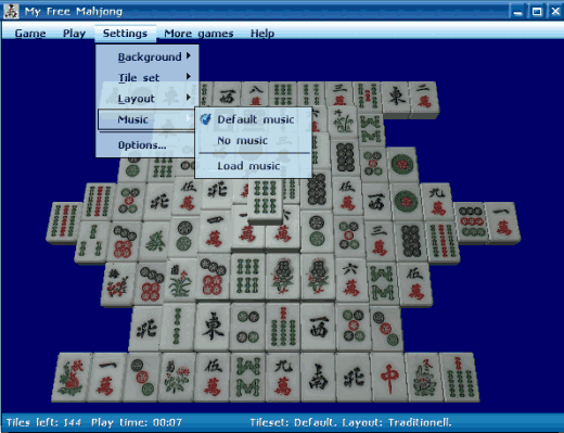 My Free Mahjong- interface