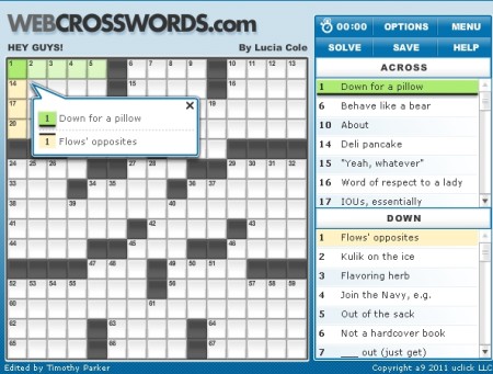 crossword puzzles online