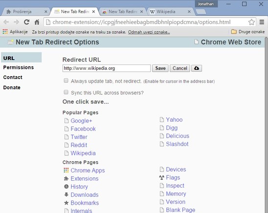 new tab redirect extensions chrome 1