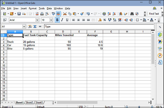 openoffice calc