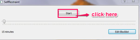 selfrestraint timer start