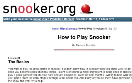 learn snooker online