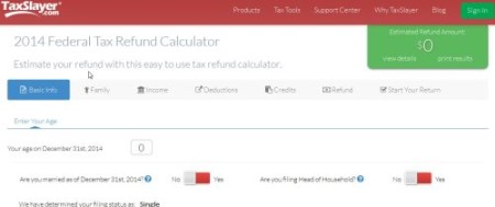 taxslayer calculator