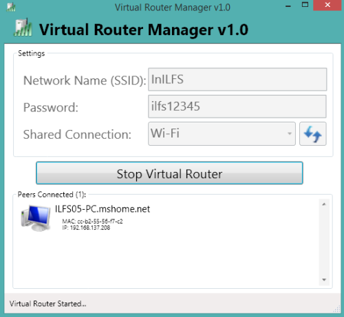 Virtual Router Manager- interface