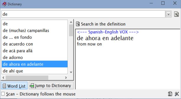 dictionary software windows 10 1