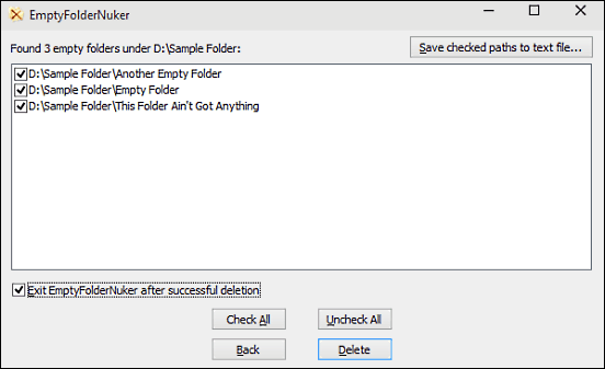 empty folder nuker