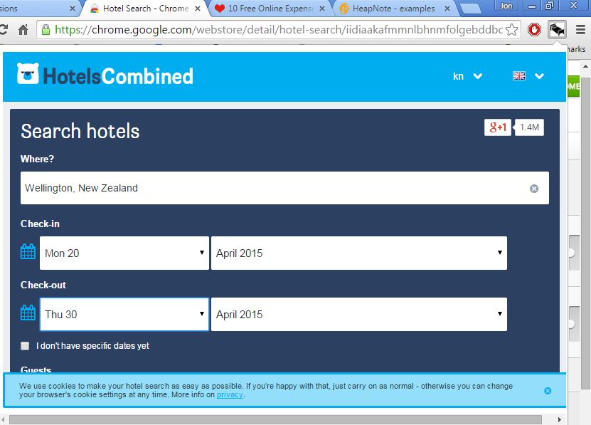 hotel search extensions chrome 1