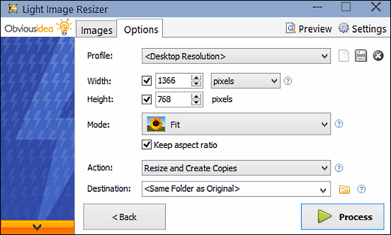 light image resizer