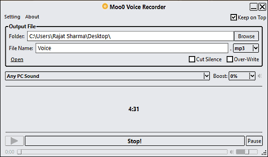 moo0 voice recorder