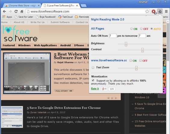 night reading extensions chrome 1
