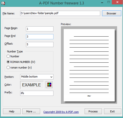 A-PDF Number- interface