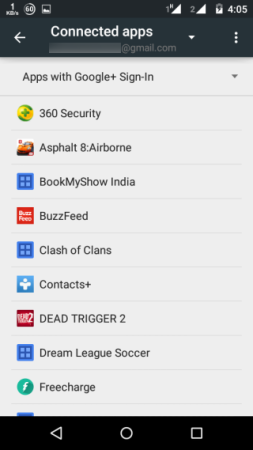 Apps Connected to Google+