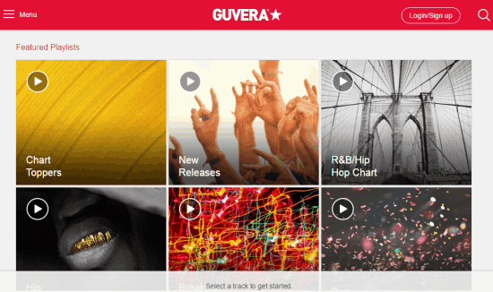 Guvera- homepage