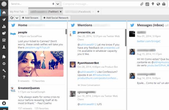 HootSuite- interface