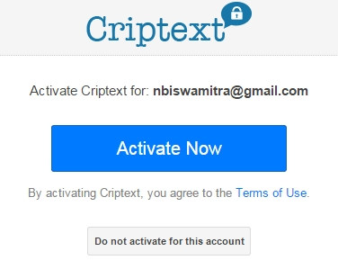 Activate Criptext 