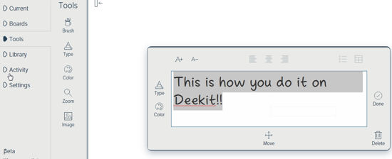 Deekit Insert Text