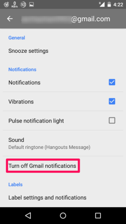 Turn Off Gmail Notifications
