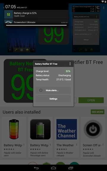 battery percentage apps android 5