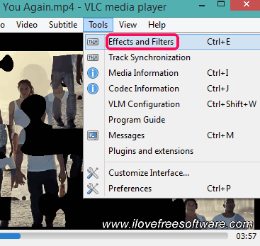 click on Effects and Filters option