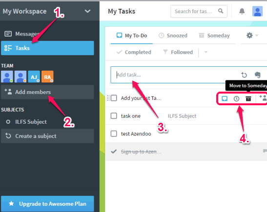 create task and assign to team member