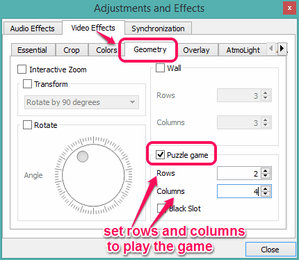 enable Puzzle game option