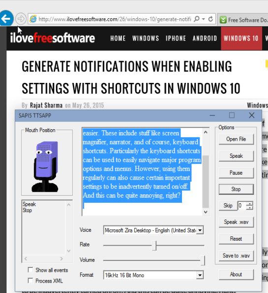 text to speech software windows 10 1