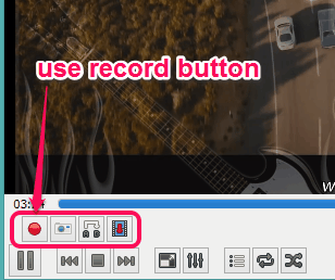 use record button to start the recording