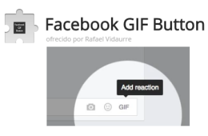 Facebook GIF Button Chrome extension