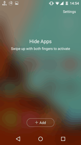 Hide Apps Interface