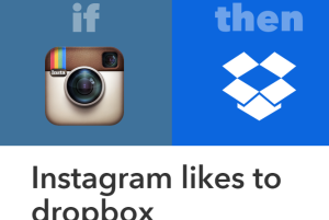 IFTTT recipe to automatically download a photo liked on Instagram to Dropbox
