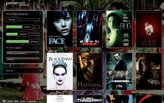 Jaman Movie Discovery- homepage