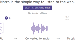 Narro- text to speech converter website