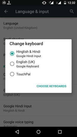 Set Default Keyboard