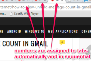 Tab Number free Google Chrome extension