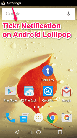 Ticker Notification on Lollipop
