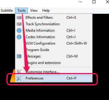 access Preferences option available in Tools menu