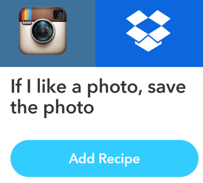 add recipe to your IFTTT account