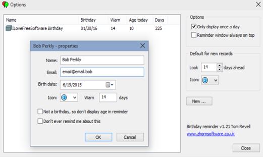 birthday reminder software windows 10 1