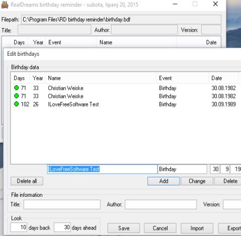 birthday reminder software windows 10 4