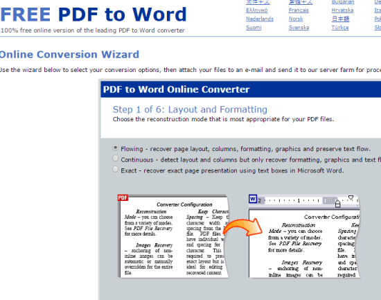 bulk convert PDF to Word files using a wizard and composing a new mail