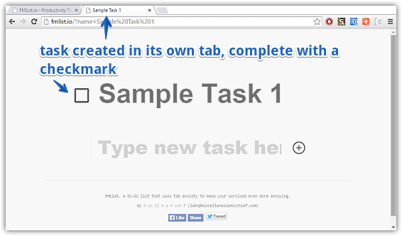 fmlist task created