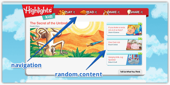 highlightskids main web ui