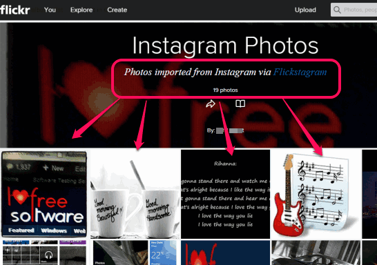 import photos from Instagram to Flickr